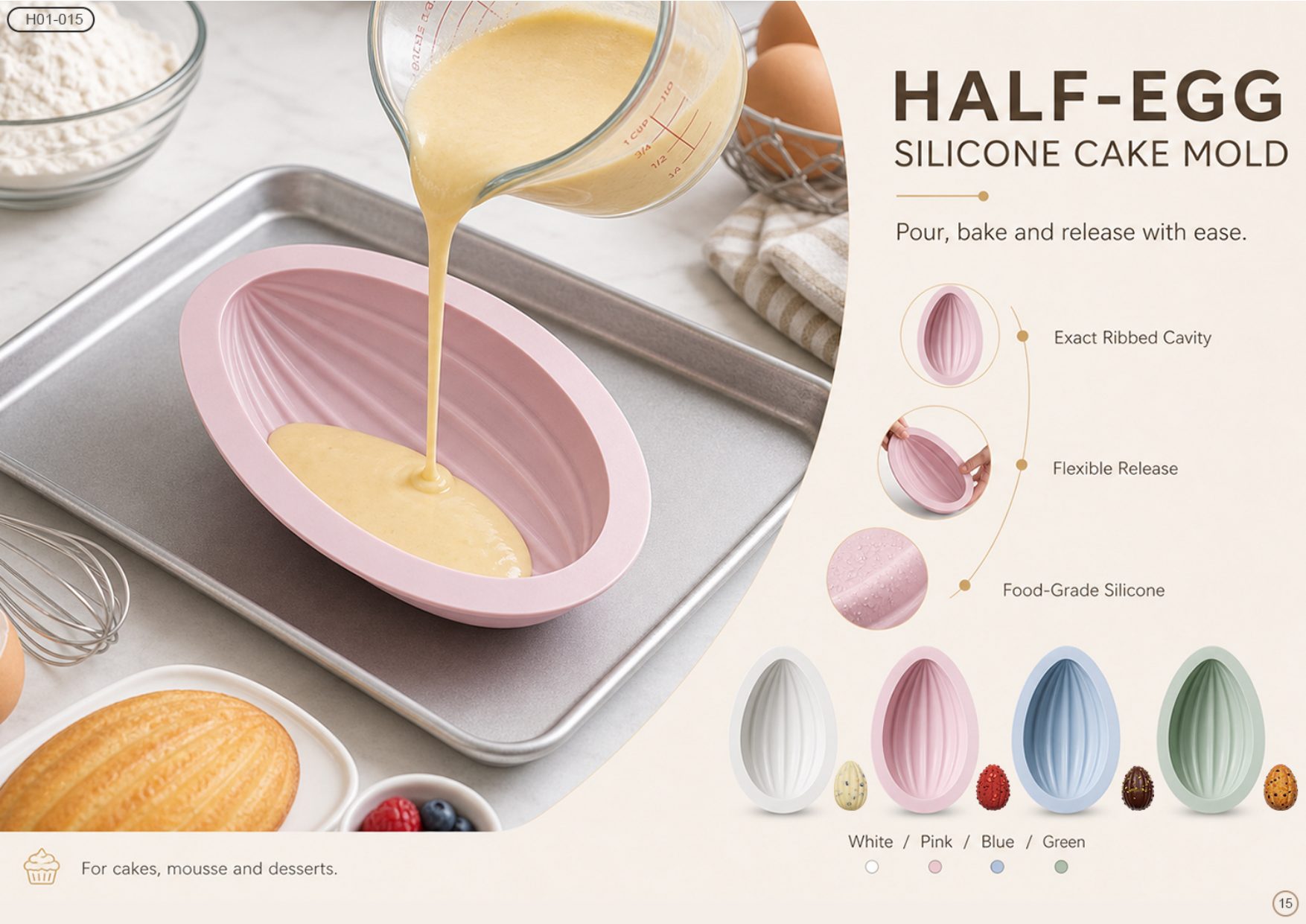 Half-Egg Silicone Cake Mold