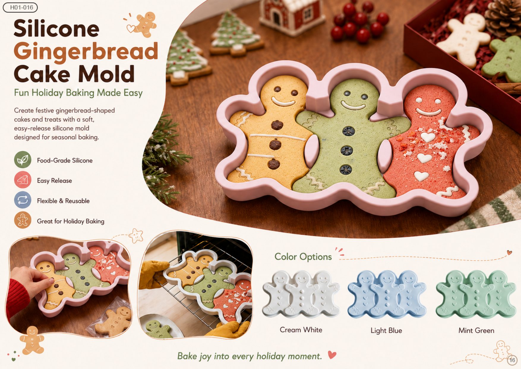 Silicone Gingerbread Cake Mold