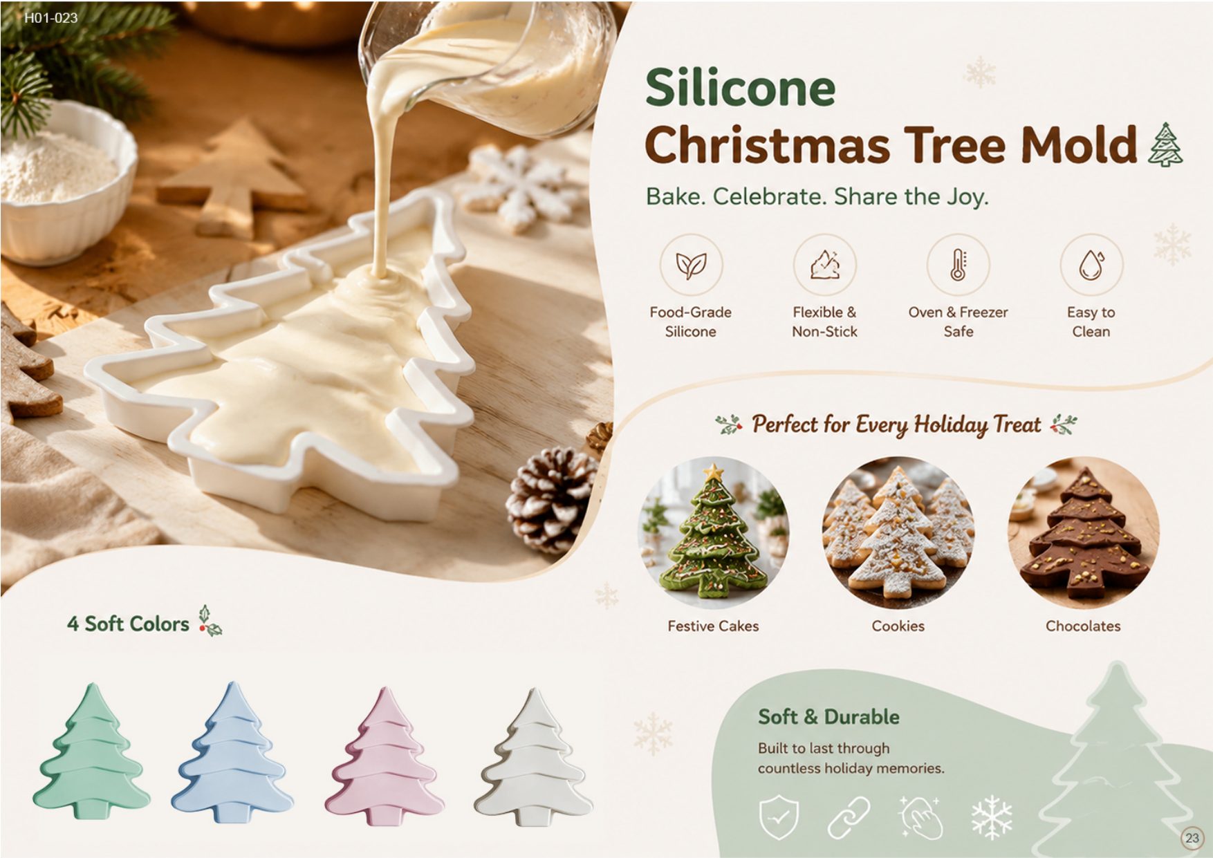 Silicone Christmas Tree Mold — H01-023